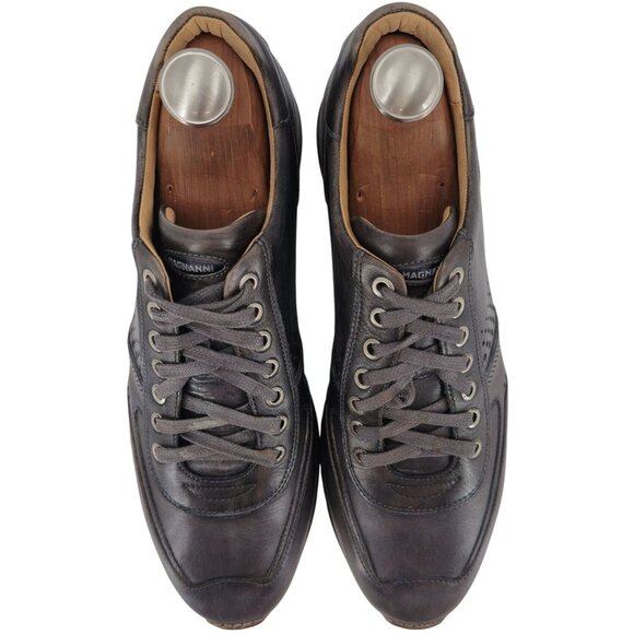 Magnanni Spain Patina Gray Leather Fashion Sneakers Mens 9M Casual Dress Shoes - Picture 11 of 13